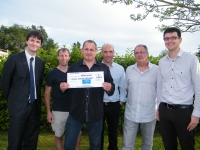 Remise de don par Ido Conseil  l'association organisatrice du Trail d'Ecuill, Ideo audit - 